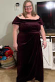 I love this dress! It's very well made and the material is very soft. I ordered the maroon color and it's a really pretty color. The dress fits nice with me having a larger bust, and it's not too tight around my waist. I'm size 18 and ordered a 2X - it fits great. - Alexia N.
