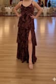 Beautiful dress, not really meant for big-chested girlies. The straps were holding on for dear life, but they did stay intact the whole night, and I didn't have to reinforce the straps. There's no stretch to the fabric either, so my girls were kind of smushed down. - Maria O.