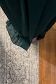 I ordered an xs, my typical size, and not only was the dress about 6" too long, but there was a good 4" gap that couldn't be closed to zip up the back. Somehow, the dress runs small and runs big. - Stephanie P.
