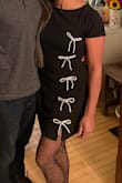 I loved this dress. It fit perfectly. Fitted in the right areas. The bows are heavier. And after I wore it one time, one of the bows fell right off. Disappointed because you can tell the bows are not secured well for how heavy they are. But besides that such a perfect dress. - Jency G.