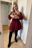 Fits great, a little short, but with my over-the-knee boots felt really cute and pretty!! - Estee H.