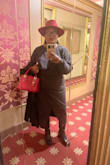 I love the material. It fits perfectly. I paired it with a red hat and bag and look cute. - Muriel W.