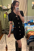 This dress is warm, comfy, and SUPER cute and flattering at the waist. Highly recommend! - Amanda F.