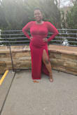 Lovely, quality dress. It is long, wear at least 4 inch heels if you are a shorter girlie. - Robyn M.