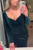Dress is stunning, but what are all the marks on the fabric?! - Kristi D.