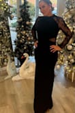 I love the fit of this dress. It was classy yet sexy. Fit perfect in all the right places. Have worn on two occasions. That back is open, the lace is beautifully made and thick enough to where it does not snag. Length was perfect with my 3 heels. Showstopper - Michelle C.