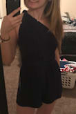 I am very glad to have bought this. It fits like a dream and is very comfortable. But that's not why I'm glad. This outfit is AT LEAST three outfits in disguise!! You can go from a business meeting wearing it on one shoulder to a day on the beach with a cute criss-cross neck just to switch it to a sexy low neck romper at night to hit the club! ALL WITH ONE OUTFIT! I love how versatile this outfit is and the best part?? IT HAS POCKETS!! - Mila D.