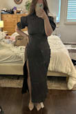 Very cute and I got a lot of compliments on it. The only reason it's not a 5-star is because the slit was wayyyyy higher than it looked on the model. When I sat down it was so high up that I was worried I was too exposed. Otherwise super cute. - Madison Z.