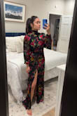 I was disappointed in this dress. The back was so pretty but the front was not flattering at all. It was really giving grandma vibes around the neck and chest. I also thought the zipper area was so tight for no reason. I'm returning this. - Diana L.