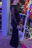 The dress fit great! Everything about this dress worked for me. I wore it with heels so I wouldn't step on it. - Bre A.