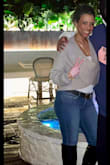 I love wearing this comfy sweater w/comfy jeans and boots, I wear with and without a tank underneath. - Melissa B.