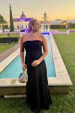 Wore this for a black tie optional wedding and I loved this dress! Very flattering and comfortable. Perfect length if you're a tall gal, otherwise I'd imagine you'd need to hem. - Brooke S.