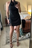 Omg I really love this dress. I put it on and felt so beautiful.
I am tall with a lean and athletic build and large chest. It is a tiny bit roomy, but I would not size down. I love my shoulders in this and how flattering it is for my body. For the price point, you can't do better. Elegant, classy, 10/10. - Jenna S.