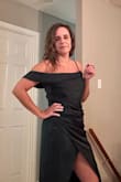 The dress is perfect; it fits beautifully. The zipper is hard to close, but otherwise, everything is perfect. - Marie M.