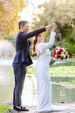 This was a last minute wedding dress save! I had another dress, but it just didn't feel right. I ordered this dress in a size up last minute, and when I put it on, I instantly knew it was the one. It wasn't the type of dress I had imagined myself wearing, but it ended up being the perfect one for me. If I had time to resize it a little, I would have. It was a little big on the sleeves, boobs and back, but we made it work. Overall, I loved the dress! - Christina H.