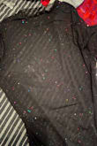 I love the multicolored sparkles on this top! It's so fun! Different than all my other black sparkly tops. Perfect for New Year's or the holidays or even a birthday party. - Sarah W.