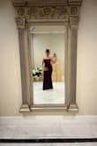 I wore this gorgeous dress to a holiday party. I received so many compliments. The dress fit perfectly; it had nice stretch to it. I was able to dance comfortably, and it stayed in place. I was very pleased. - Roxana M.