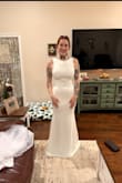 I bought about 6 dresses in total to try on, and this one was not my first choice, but OH MY GOSH. I put it on first and instantly knew it was the one! It fits like a glove, and the material is stretchy! I ordered a small and it was perfect! - Jenna T.