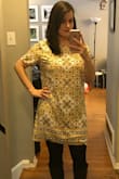 Fit well and was so comfy on my night out with friends. Only thing was having to adjust the dress back over the built in slip when going from sitting to standing. But that is an easy fix. - Jessica M.