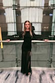 Was very happy with this dress. I did go a size smaller because the arms were a little baggy on the small and the ruching just didn't look right so I recommend sizing down! - Brooklyn C.