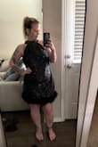 I love this dress, it fits amazingly, I plan to wear black tights/heels for a fun NYE trip - Jordan C.
