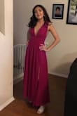 This dress is the perfect combination of flirty and classy. Fits loose on the breast and the hip but snug at the waist. It's a great dress for something formal. I wore this to prom, but it can even be used for a wedding. I'm very short, so I had to get mine altered because it was too long for me. Overall it's made out of perfect soft and flowy material and I fell in love with it the moment I saw it - Rebecca J.