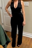 I've never worn a jumpsuit, but I loved this! I received so many compliments on it too. I have bigger hips, so it was a little snug there, but it wasn't uncomfortable. It was definitely long on me because I'm short, but it was perfect with 3 inch heels. - Kelly G.
