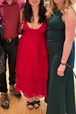 This dress was beautiful, classy, and cute. I wanted to relive my tween nostalgia from a certain movie that featured a main character who wore this dress to prom (hers was dark blue, but red looks better on me). I love Lulus dresses, they never disappoint, they are always classy and perfect for any event that I need them for. I also bought black kitten heels from Lulus "Ondine Black Faux Fur Low Heel Sandals." I love this store so much, and this dress made me feel authentic, pretty, and light! Lulus never disappoints, excellent customer service, too. I recommend this store to all my friends, and recommend this dress as well - Mona V.