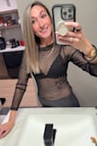 Fits true to size and is nice quality! I wore it for my birthday with a bralette underneath, and it was perfect. The confetti sparkles so nicely in the light too! - Amber B.