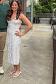 Worn for my rehearsal dinner! Love it! Fits a little big but flattering in pics! - Amanda B.