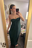 I was searching online for a month and finally came across this beautiful dress. It's stylish yet modest and appropriate for a family event. Very happy with the fit of the dress; however, it does run a tad long, and I am 5'8; you could totally cut it or hem it shorter. - Abby A.