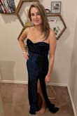 This dress fits so well and is very flattering! I bought the navy. I do have to usually take 4-5 inches off the bottom and hem it up since I'm short. It is slimming and comfortable. - Lenzy L.