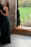 I loved this dress! It is VERY long, which I knew ahead of time by reading reviews. Paired it with some platform heels, and it was the perfect length! Still covered my toes and just barely kissed the ground. - Mackenzie K.