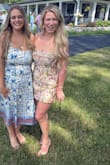 I wore this to a friend's wedding. I'm a 36 bust, so the lease in the back was a pain in my booty. I needed help to get in this dress, but it was so cute. Mostly worth it for the price. - Lyndsay M.