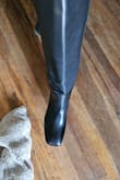 So I ordered these before Xmas to wear to a Xmas party. I had to buy a 9 cause every other size was sold out. I'm usually a 8 1/2. With thick socks they are still loose on the sides, so I would say they run bigger. The toe is very square, I wanted a little square but this is a literal square toe. I was going to return and try to find another pair in my size with a not so square too, I went out of town for Xmas. Didn't get back till the 28th, I got these on the 7th, I went to start the return- I went to ship them off 2 days later AND they wouldn't do it because it expired. APPARENTLY they only give you 21 days to return, not 30.. Which is ridiculous especially over Xmas! A lot of stores will give you a little longer then 30 days. So I guess I'm stuck with them I guess. - Caitlyn M.