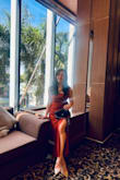 The dress is little loose, but I can tie it up, and it looks perfect. - Duong N.