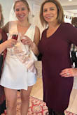 Wore this cute romper for my bridal shower! This was the perfect classy yet cute outfit to celebrate getting married with lots of family and friends! It was a little big for my bust, so I used a clothes pin to bring the bust in a little bit. Also, definitely need to steam before wear, it was a nice thick material as well! - Haley S.