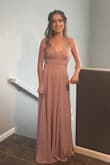 Dress was gorgeous!  What a beautiful dress for an amazing price.  

Slightly long even with heels, but not too bad.  We added some tulle to the top so my daughter would feel more confident with the cut. - Amy V.