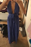 I love the dress!! I was going to wear it to a wedding, but it's too low in the front for me. It came wrinkled, but besides that it's perfect!! The color is sooo pretty!! - Amara N.
