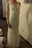 Love how comfortable this dress is, material actually feels great even though I didn't have crazy high expectations for it. Didn't think the first dress I ordered from here would be my wedding dress! Will probably need to alter it a little around my ribcage because it's a little snug, but that happens with most of my dresses. - Emily P.