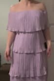I loved this one! I ended up keeping this one due to how flattering and forgiving it was. The color is beautiful, and the fabric is light and airy. - Tressa R.