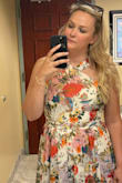 Out of the four dresses I purchased, this one was a total winner! I felt comfortable and amazing at the wedding I attended over Labor Day weekend! Even with heels and being 5'7, I probably could have hemmed an inch or two off the bottom. - Amanda C.