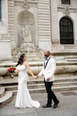 I am absolutely in love with the Lilabeth White Lace Mermaid Maxi Dress! It fit me perfectly, though I will admit I was nearly popping out of it because I've gained a little weight recently. That said, my husband absolutely loved it on me, and I felt gorgeous the entire time I wore it!
I wore it as my elopement dress, and it was perfect, so elegant and romantic. Honestly, I would have gladly taken it for a destination wedding if I had planned it that way. The fit is incredibly flattering, and the quality is outstanding. The lace detail adds such a beautiful, elegant touch. It's just the right amount of delicate and sophisticated. Definitely worth the buy! I'm so glad I treated myself to this one. Highly recommend it! - Stephanie A.
