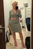 Definitely fits like a glove but not so tight that I don't feel comfortable wearing it.  Love this- can't wait for summer so I can wear it!! - Larissa T.
