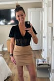I love this skirt so much. Not too tight, not too big. Very classy. Great find! - Hannah F.