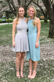 I love this dress! The colour is beautiful and I loved the uniqueness of the straps! I wore it to my graduation banquet and it was absolutely perfect. It was very comfortable, moved easy, was great to dance in, and was a good length on me! - Laura E.