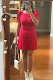 Perfect red dress for my needs, age, and height. - Melissa L.