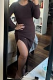 I loved the dress, but it runs very bigggg. I am usually M I had to exchange for a S, and it was even still big. I didn't have time to return, but I was probably an XS - Alejandra A.