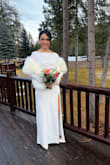 I use this dress for my civil wedding in Montana, I absolutely loved it, got lots of compliments! I paired it with Lulus earrings and Lulus ivory faux fur. - Ana K.