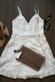 I bought it for vacation, Fits true to size but the length for me a little bit short, I'm not used to it. For vacation will be great though. material is nice and color is same as picture. - Martina K.